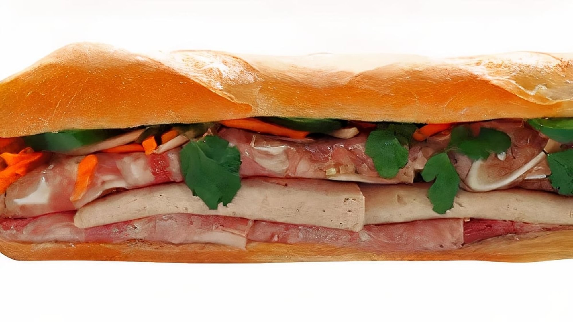 Ham, Meatloaf and Head Cheese Baguette