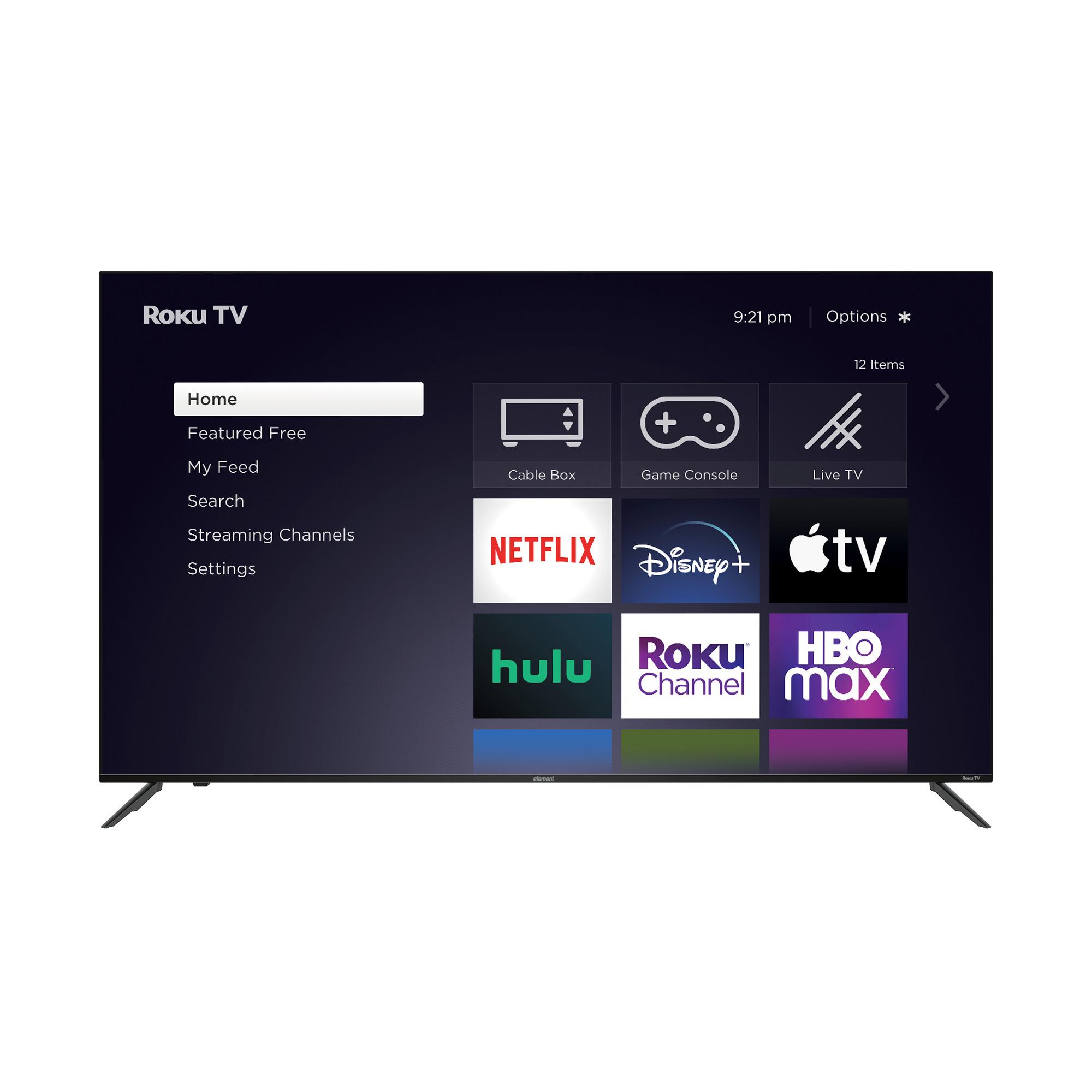75” Element TV w/ 4K Ultra HD Resolution & Roku Streaming