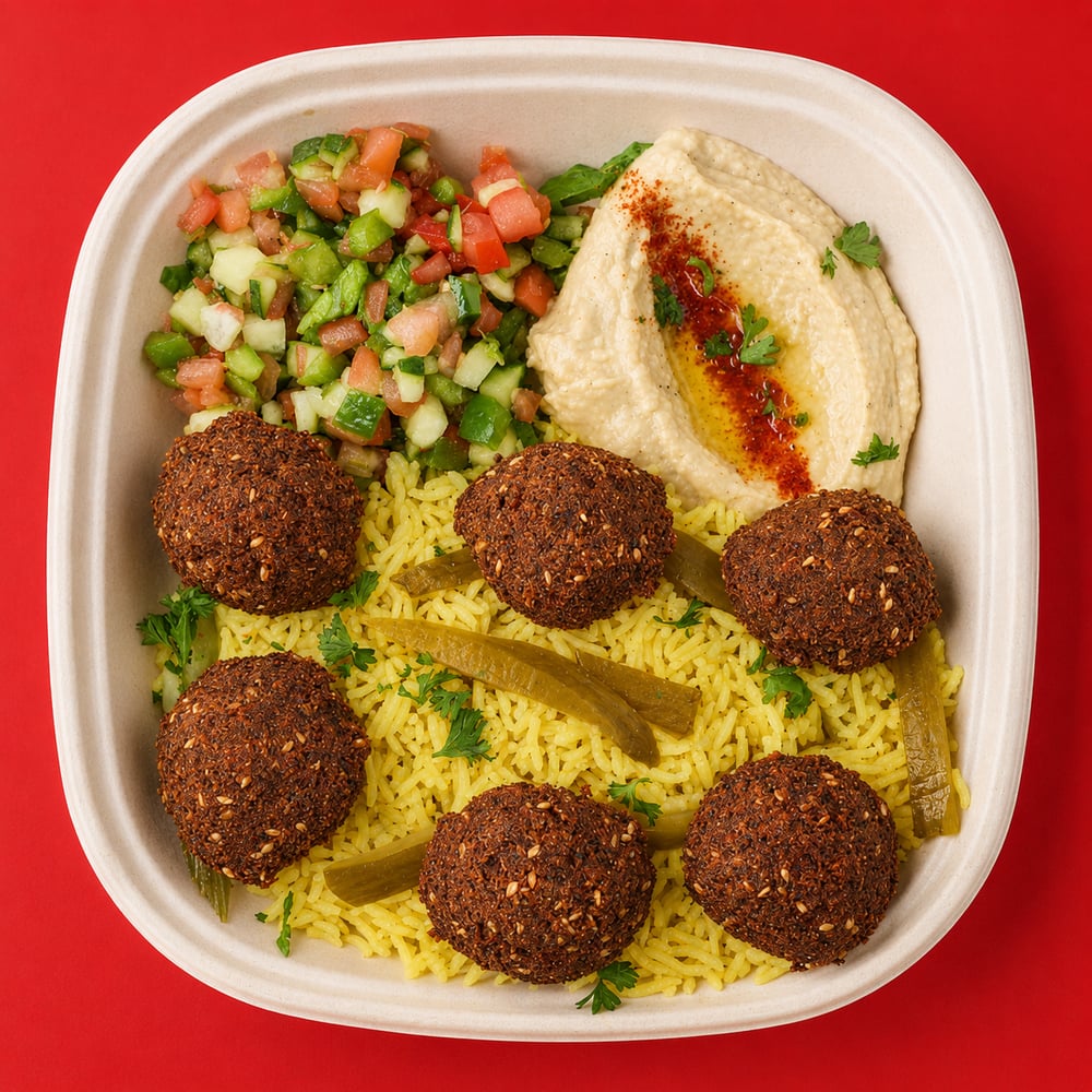 Falafel Over Rice (Veg)