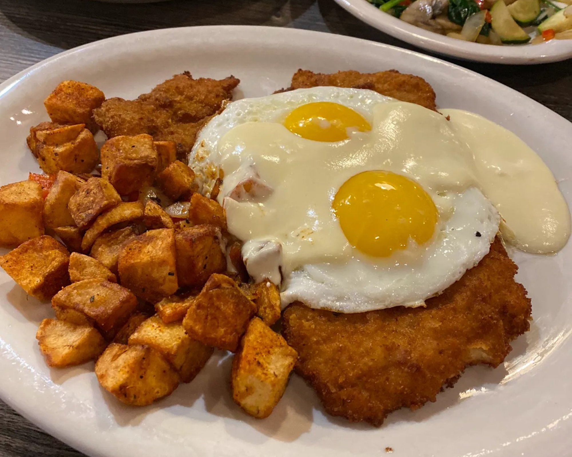 Schott Schnitzel and Eggs