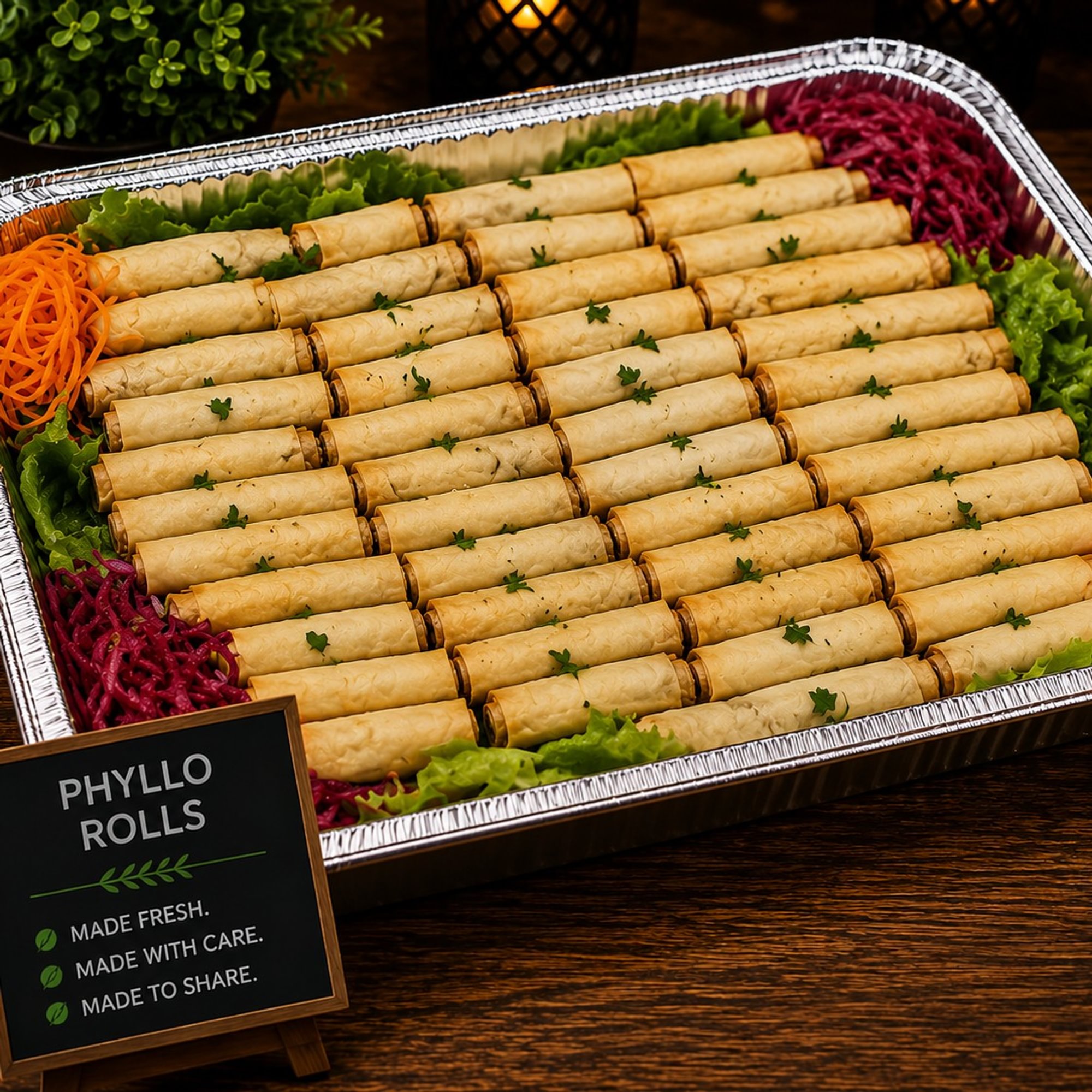 Phyllo Rolls (FETA) Tray