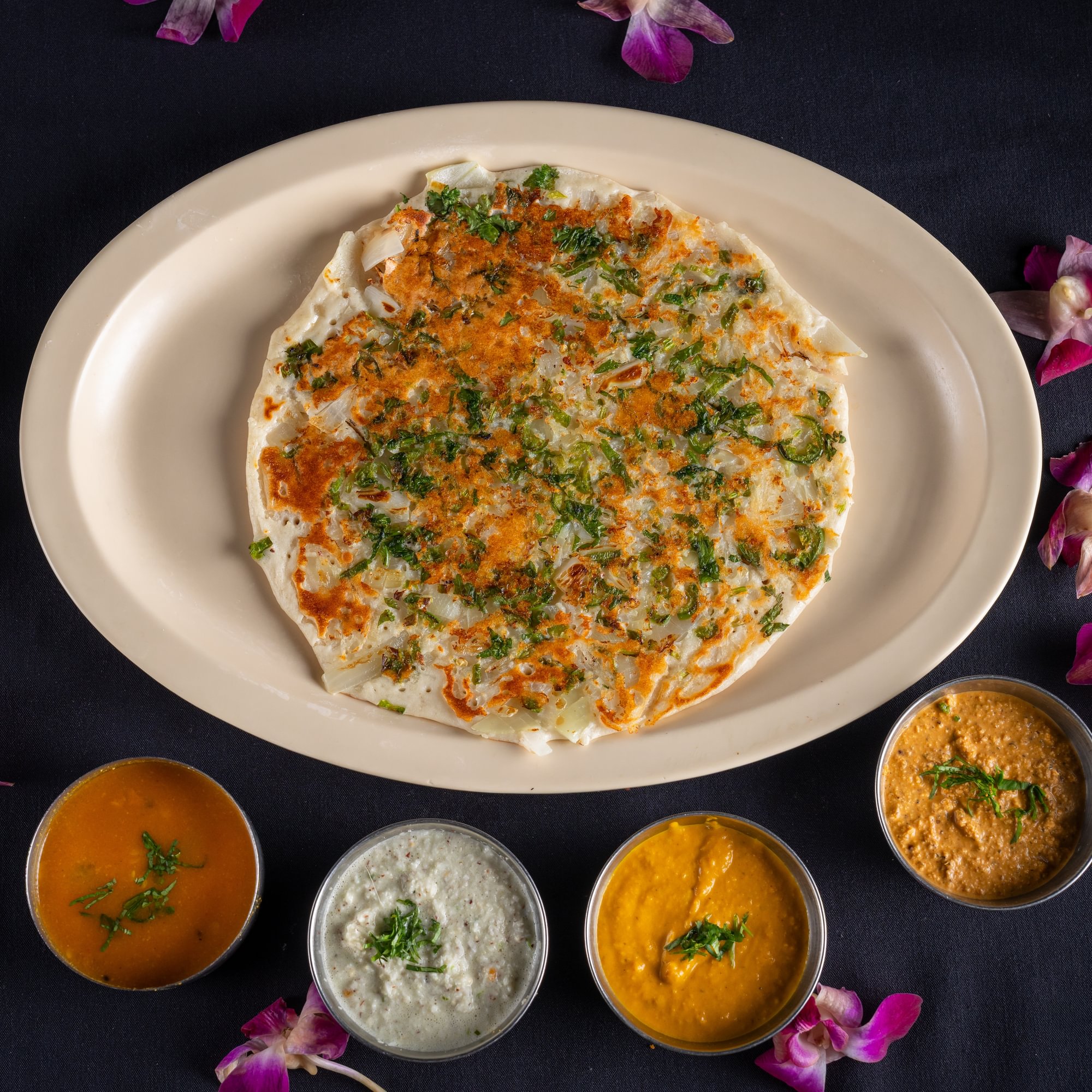Onion and Peas Uttapam