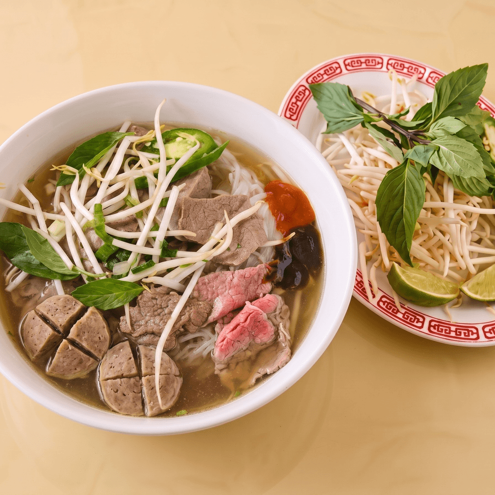 Rare Steak and Meatball Pho Bowl