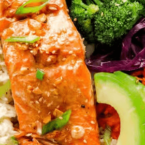 Seared Salmon Teriyaki Bowl-