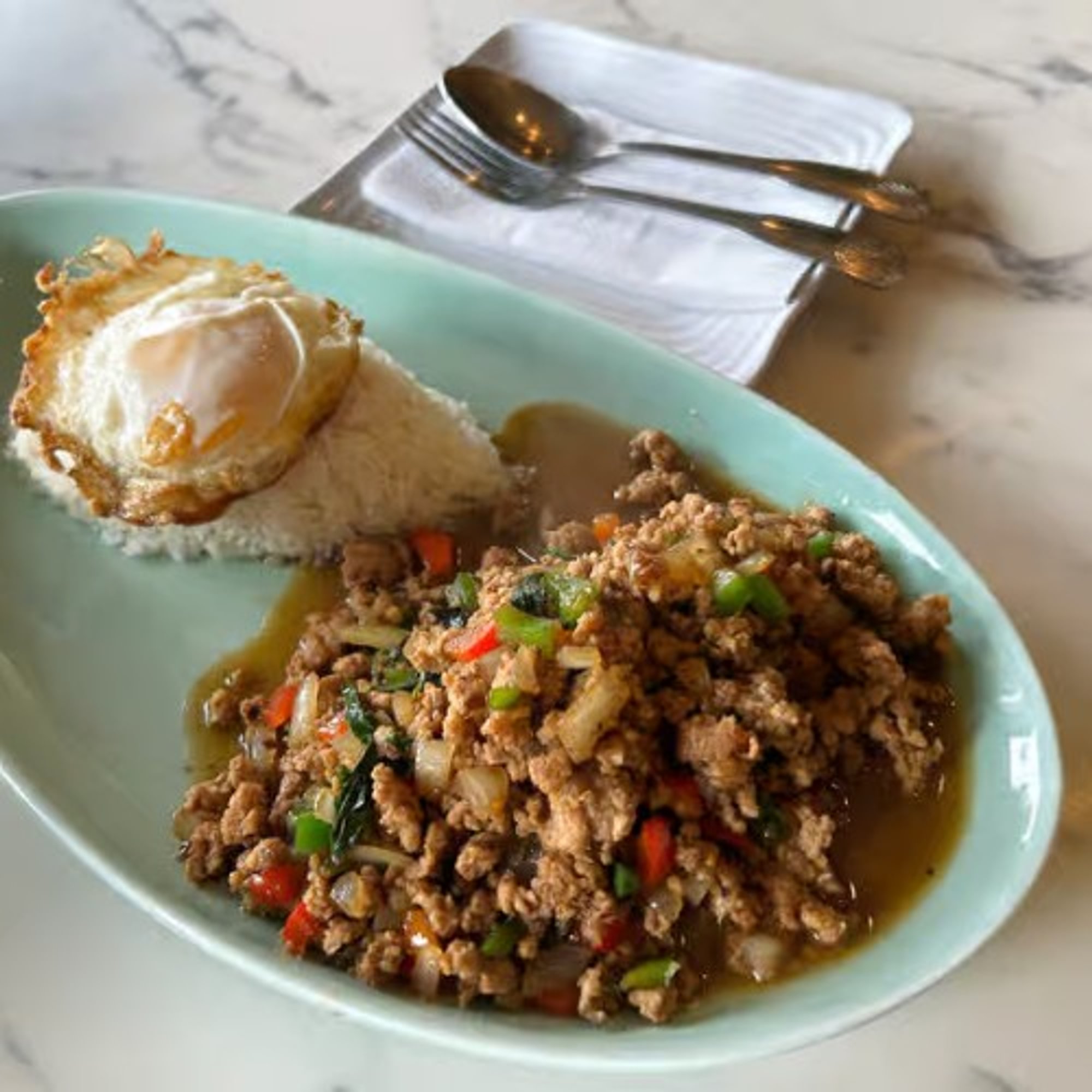 Pad Grapow (Chicken, Pork or Beef)