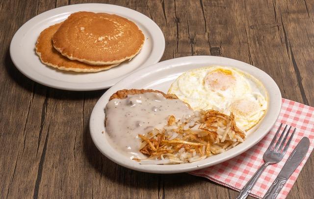 Country Fried Steak and Eggs
