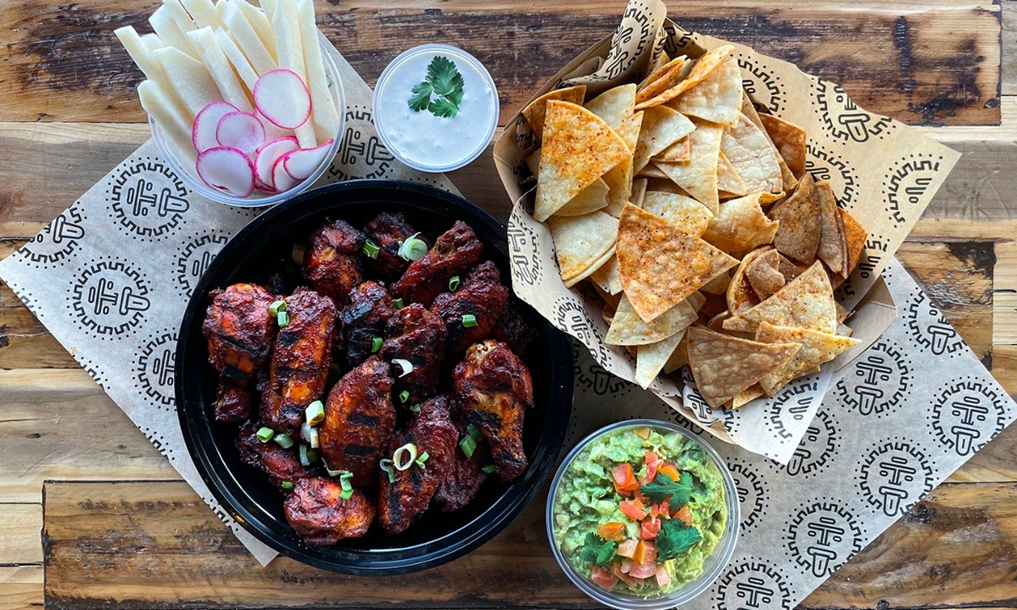 Picoso Wings and Guac (2 dozen, 6 oz guac)