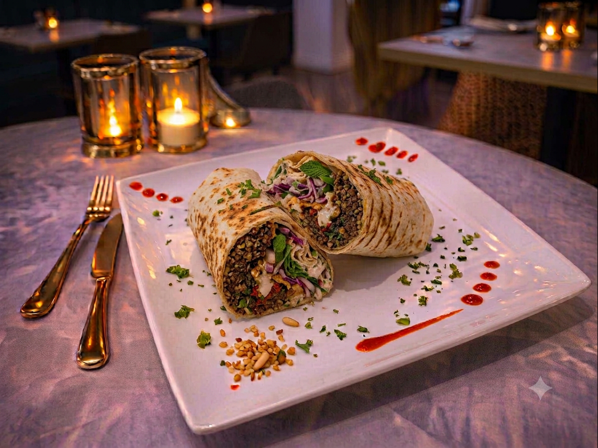 Veggie Kibbeh Wrap