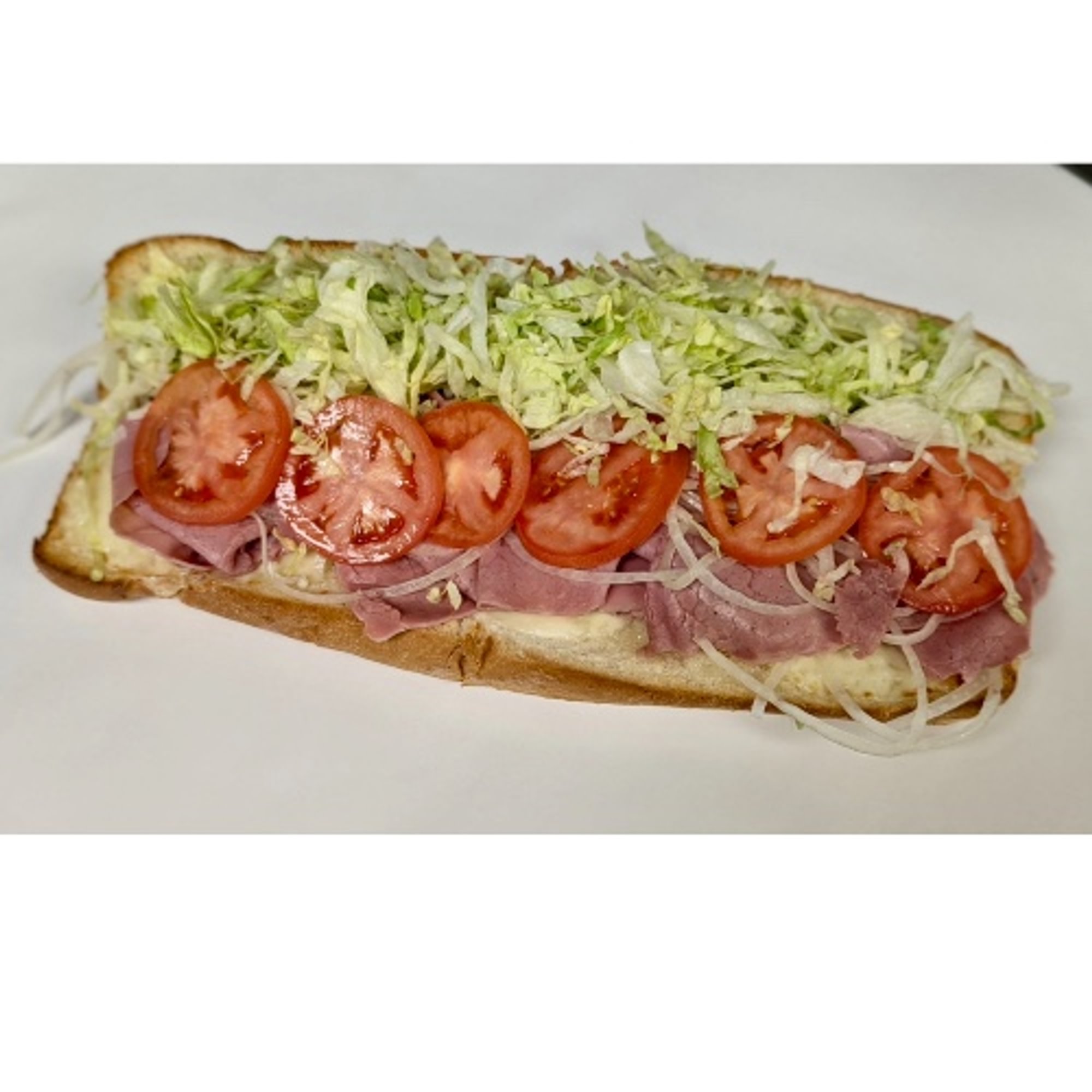 #29 Whole Corned Beef & Cheese Sub.