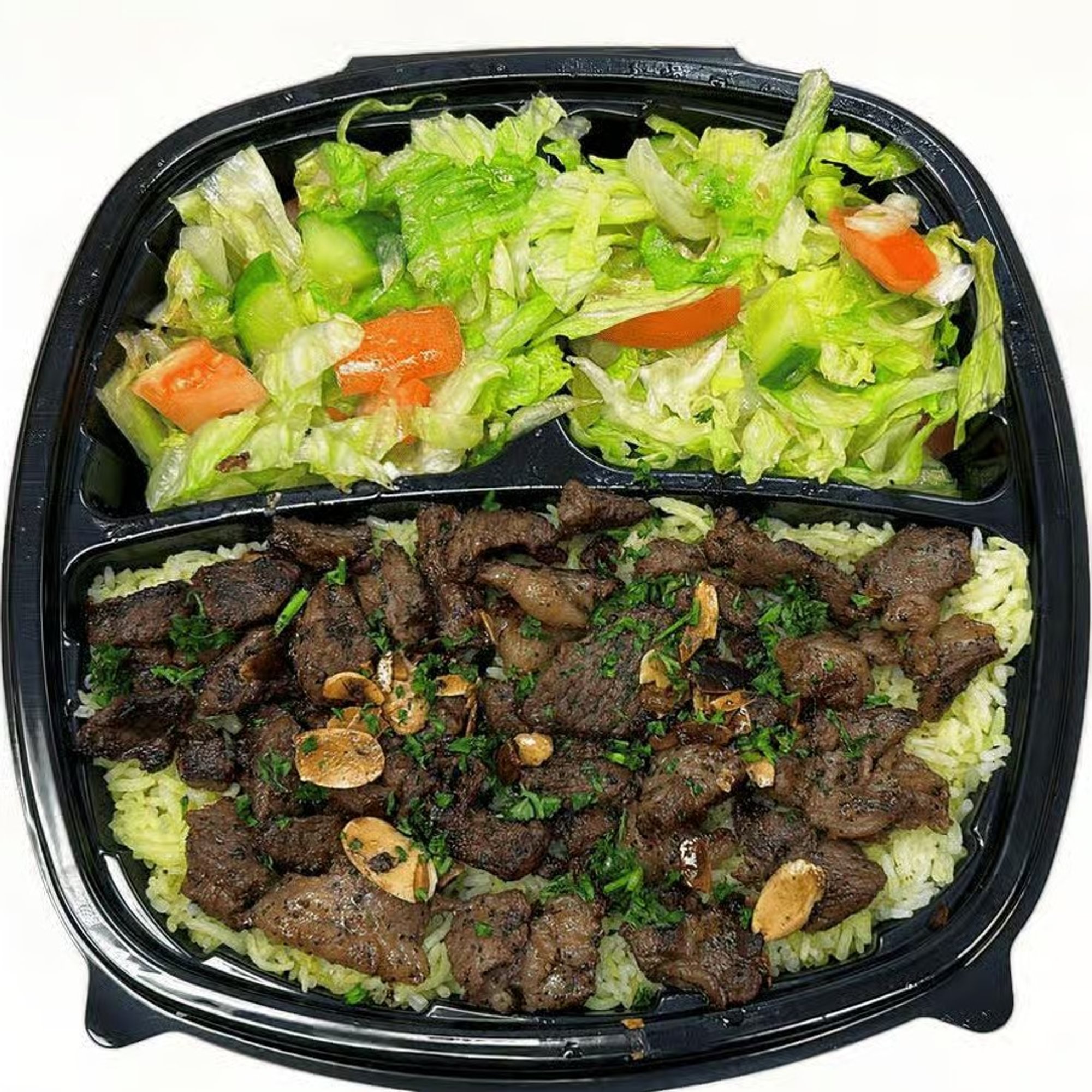 Grilled Lamb on Rice & Salad+Soda