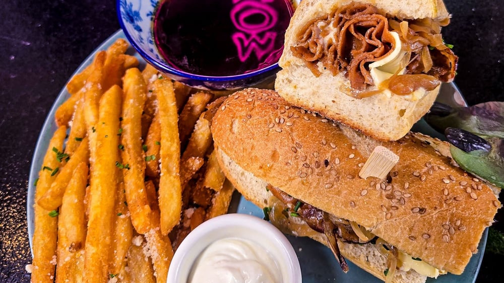 The FRENCH DIP (Served w/ truffle parm fries)