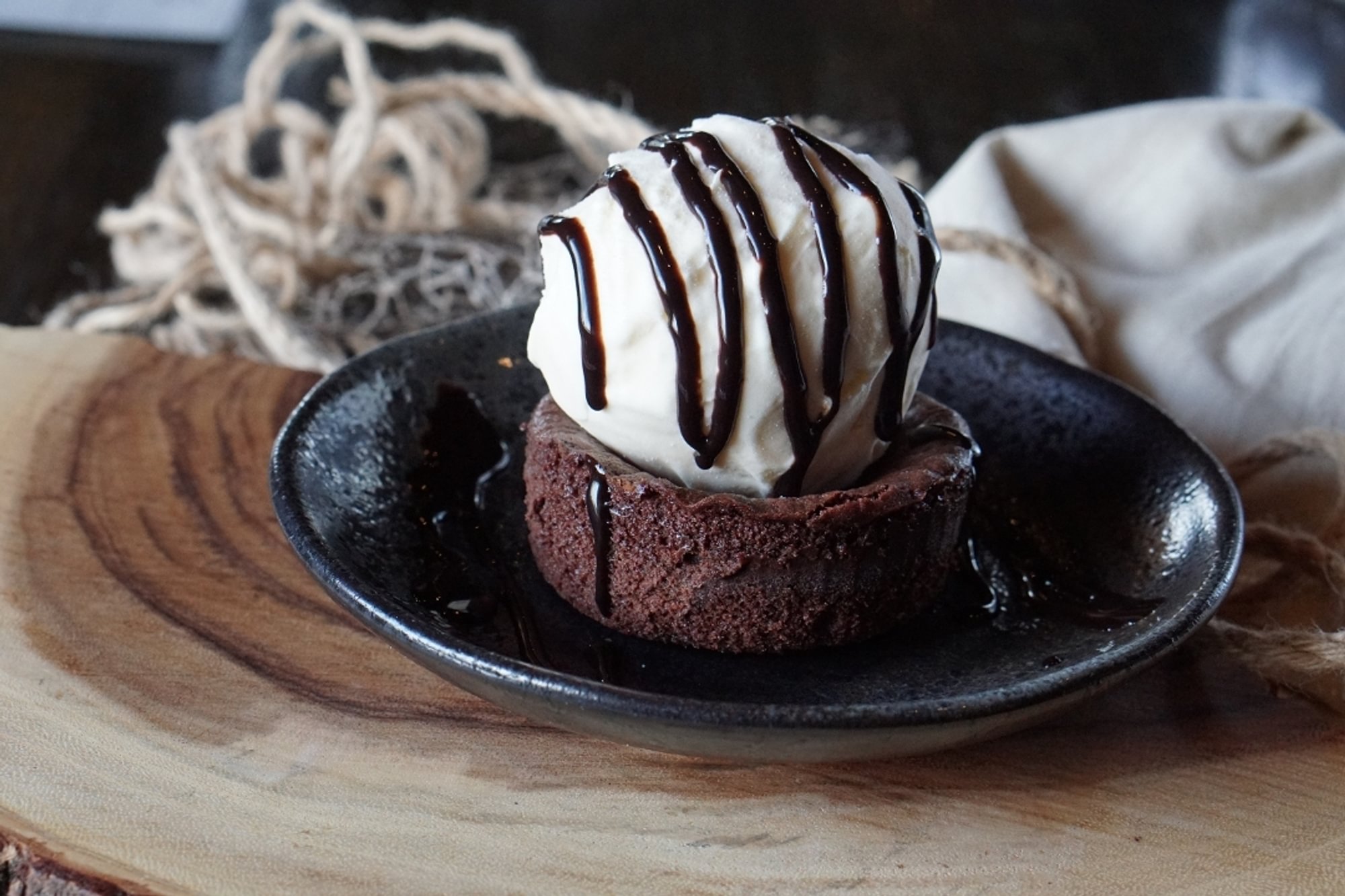 Lava Cake with Ice Cream