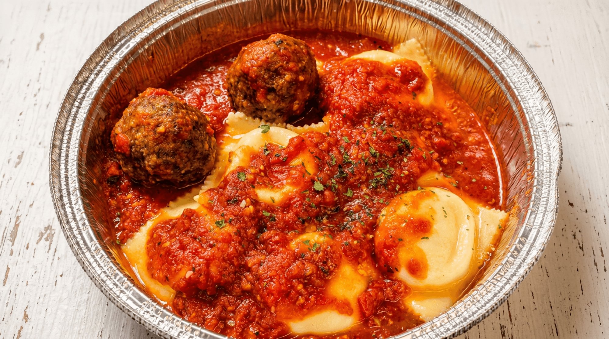 Ravioli with Meatball