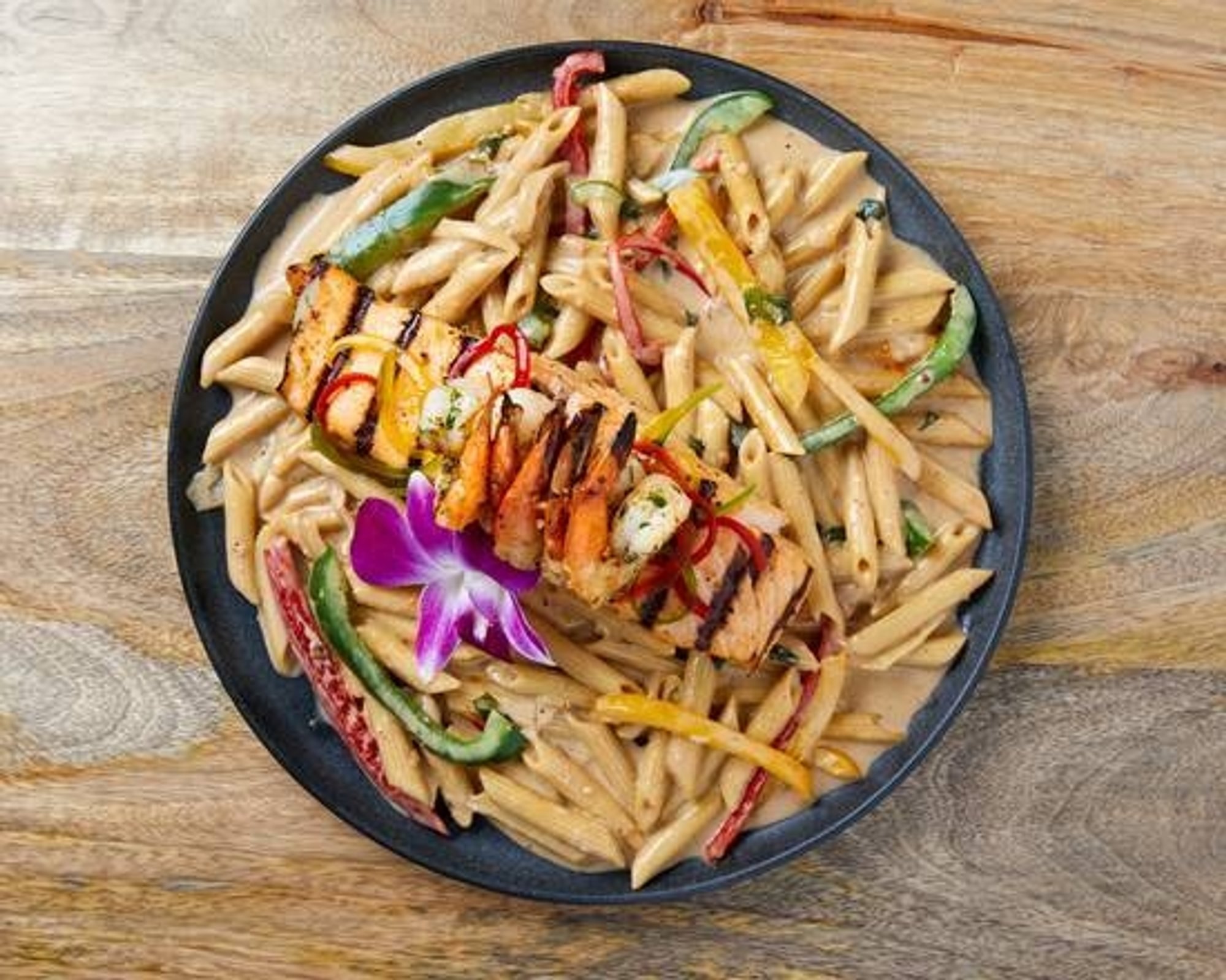 Rasta Pasta Salmon Fillet & Shrimp