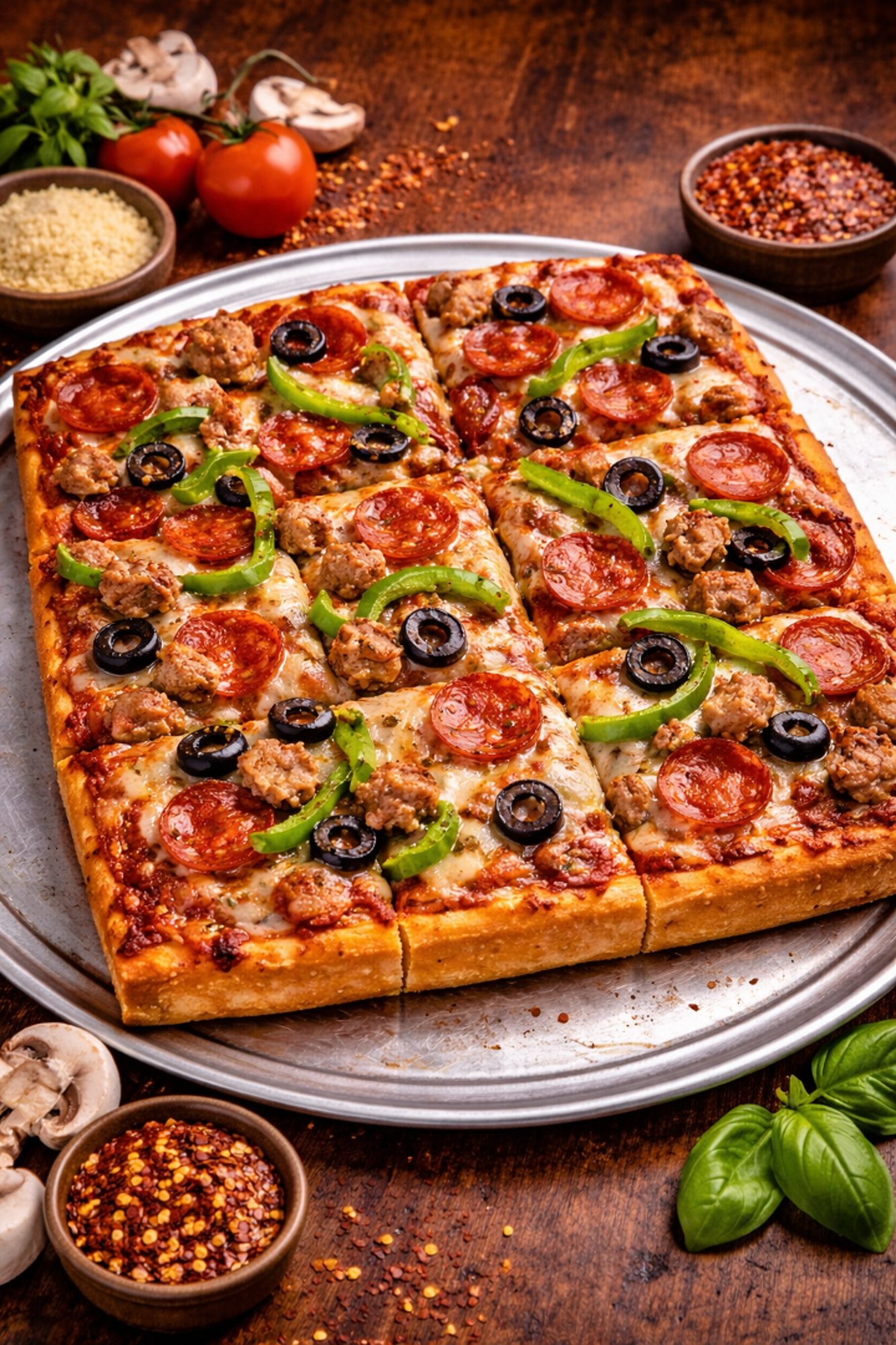Sicilian Square Build Your Own (4) Toppings Pizza