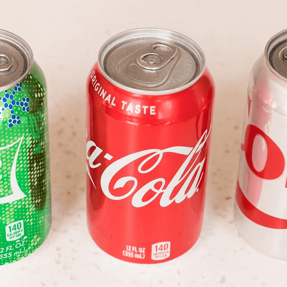Assorted individual sodas