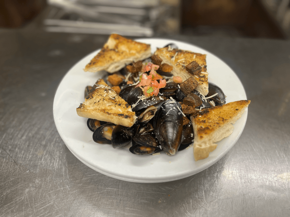Wild blue mussels