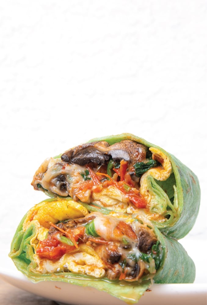 Egg & Spinach Wrap