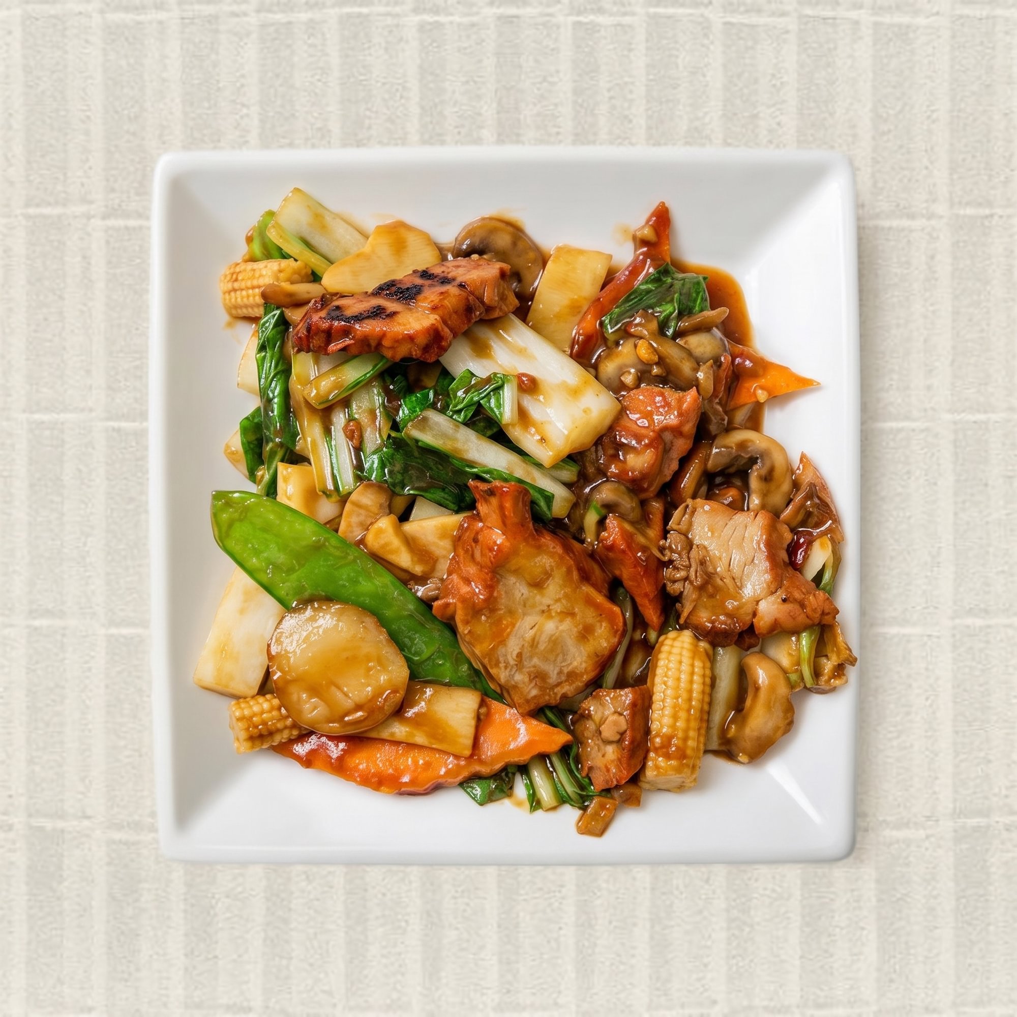Roast Pork with Chinese Vegetables