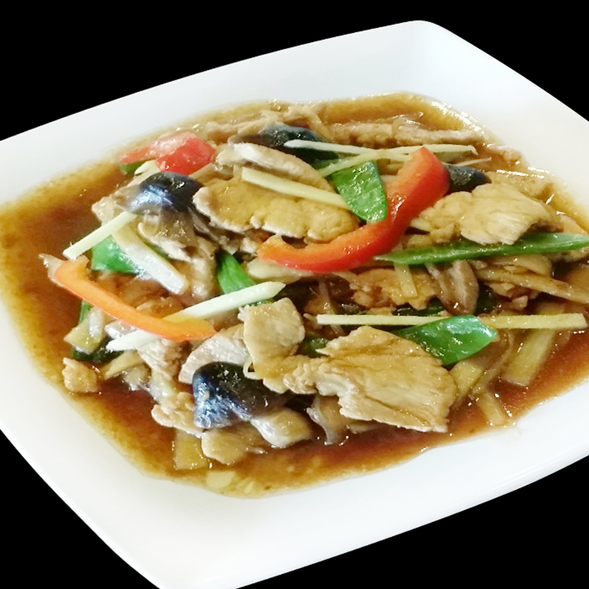 Pad Khing Sod (Fresh Ginger)