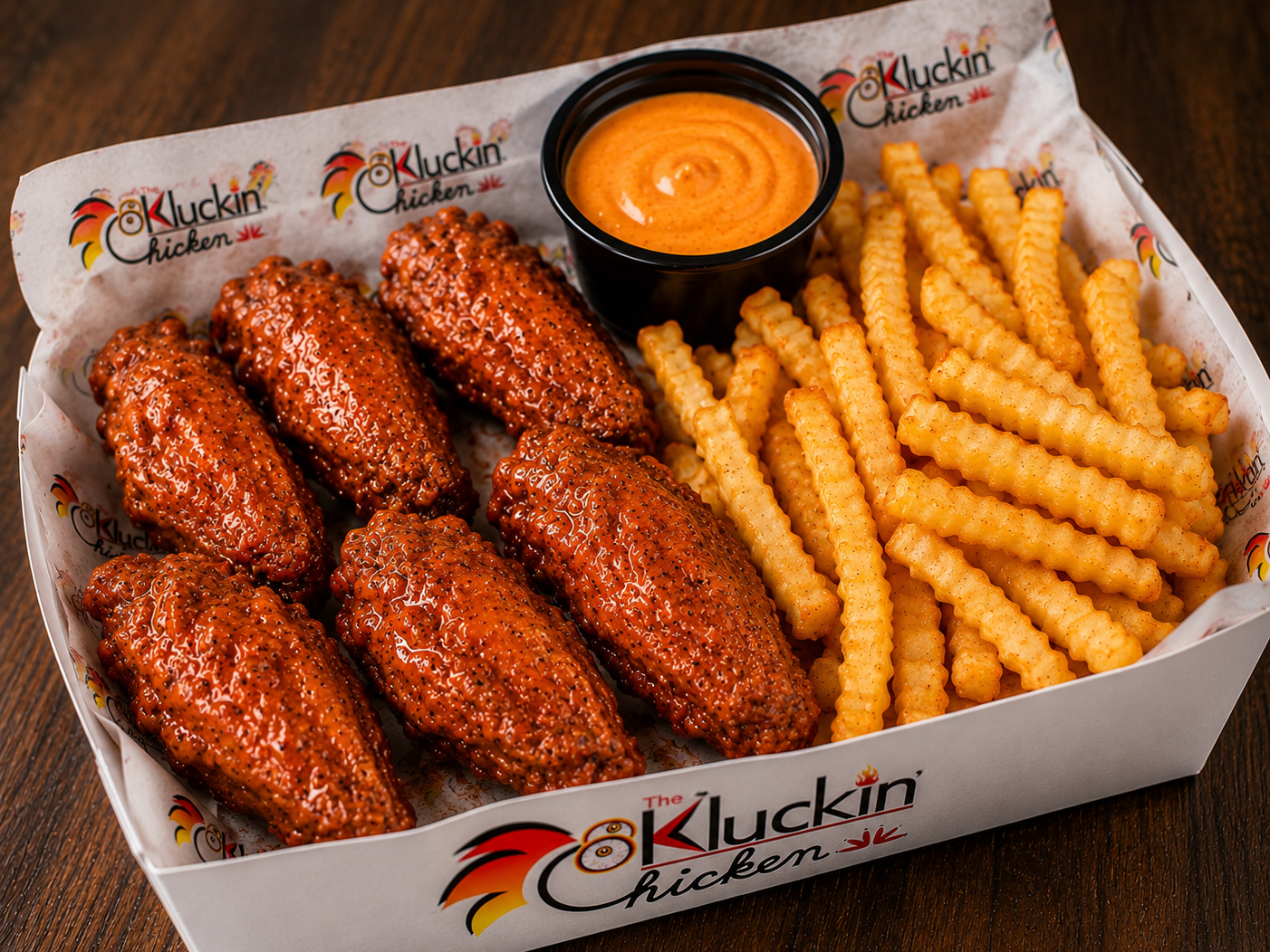 Kluckin Wings and Fries Combo
