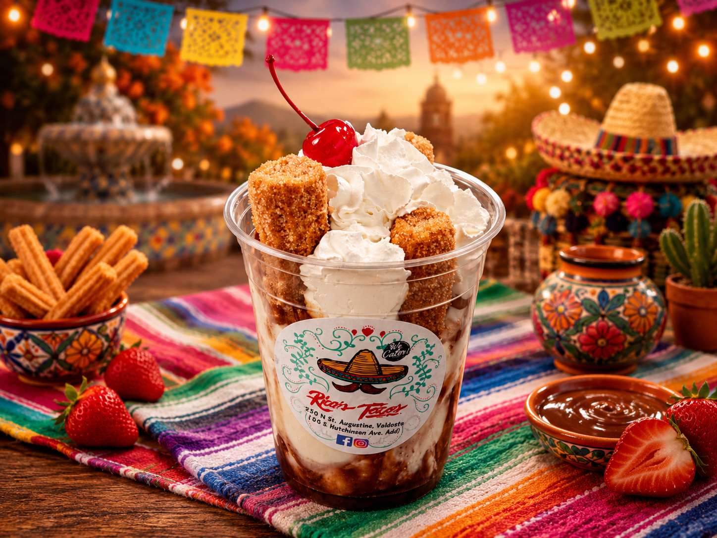 CHURROS WITH ICE CREAM