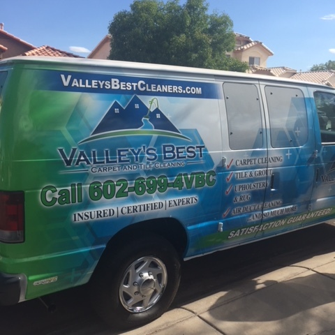 Valley's Best Cleaners powerful truck mounted steam cleaning van