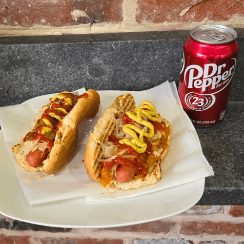 After School Special! - 2 - Hot dogs and a 12oz can of soda or 16oz bottle of water