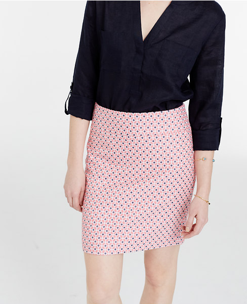 Diamond Jacquard Mini Skirt