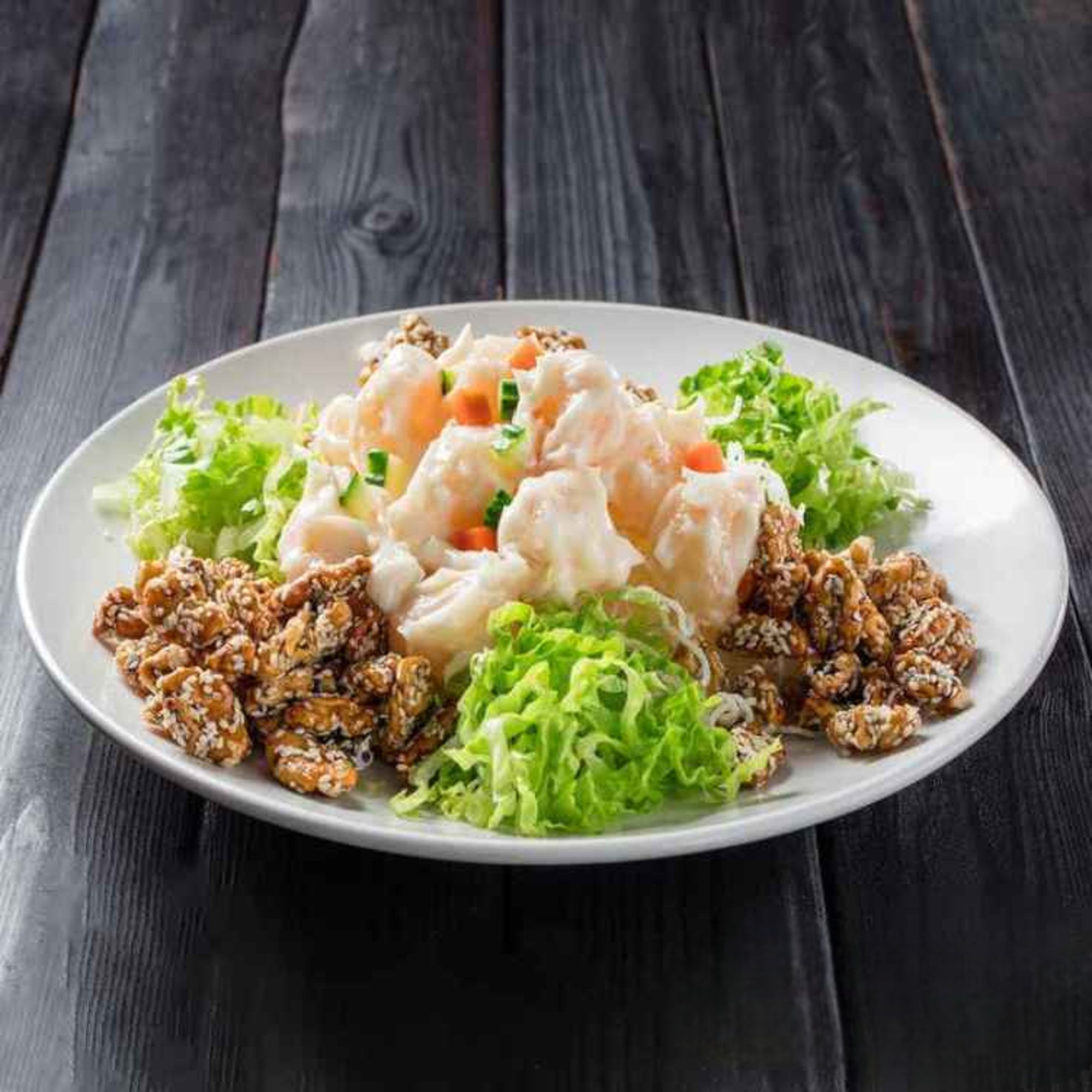 HS23. 合桃沙律蝦/Paradise Jumbo Shrimp