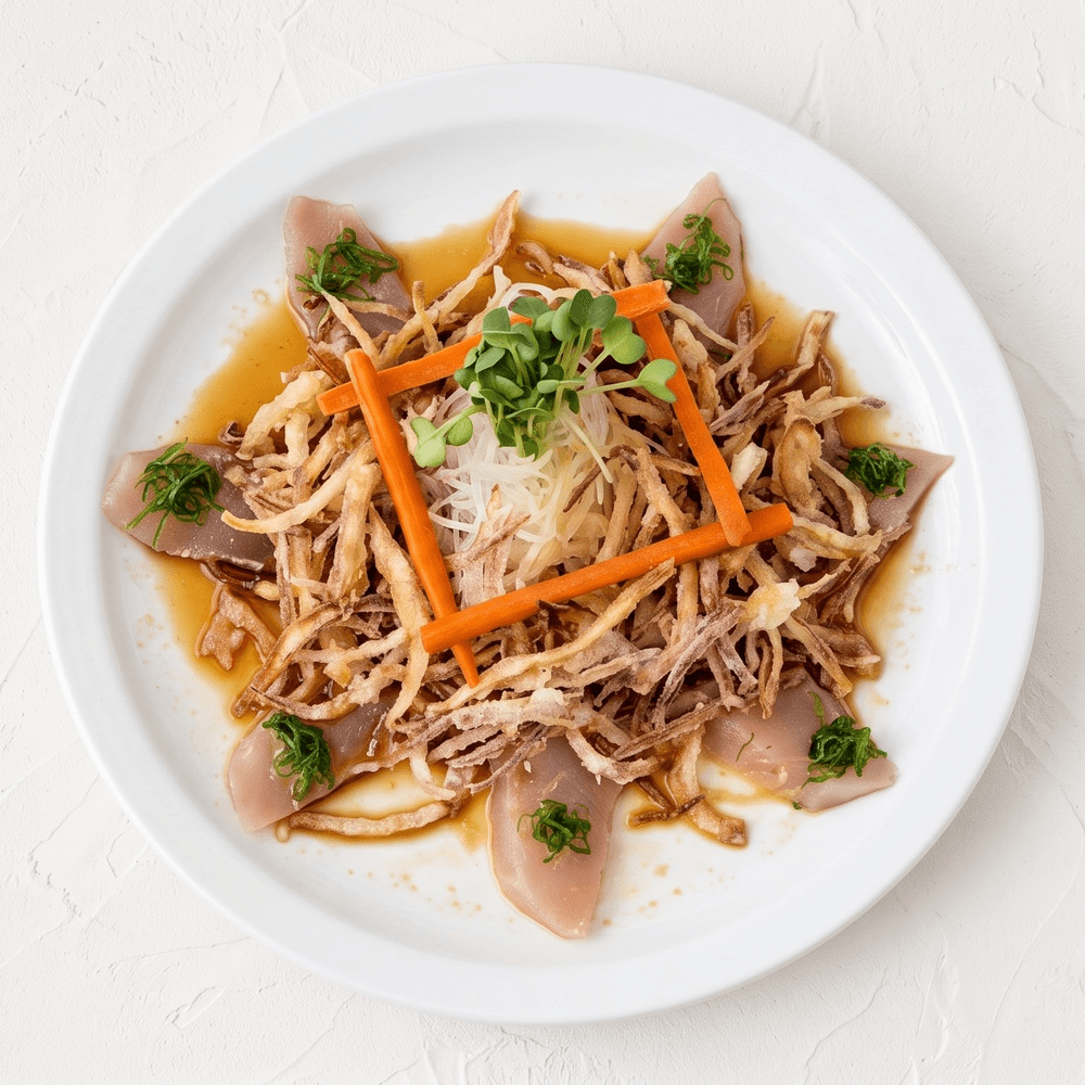 Albacore Sashimi with Crispy Onion