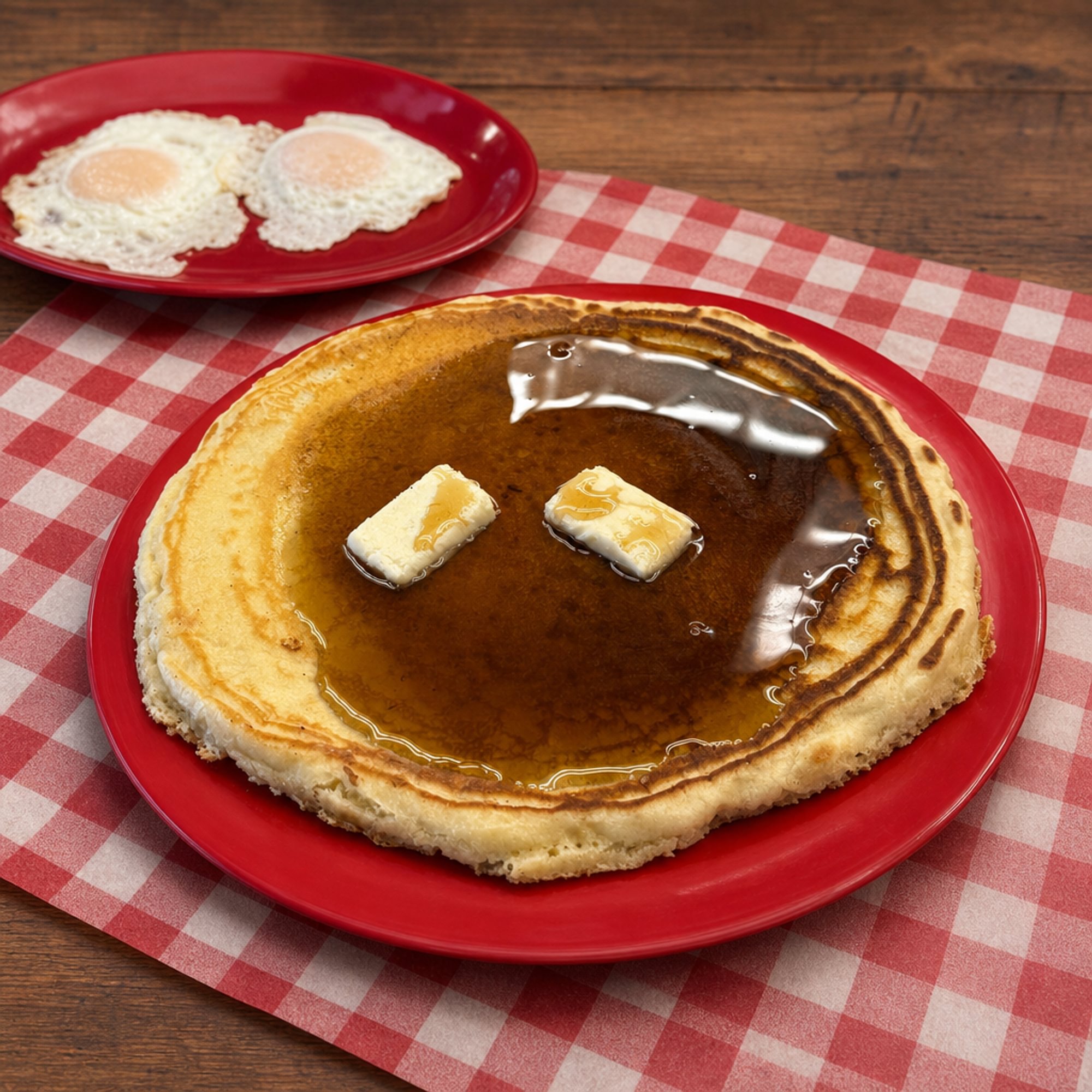 Anja's House Made Buttermilk Pancake with Two Eggs