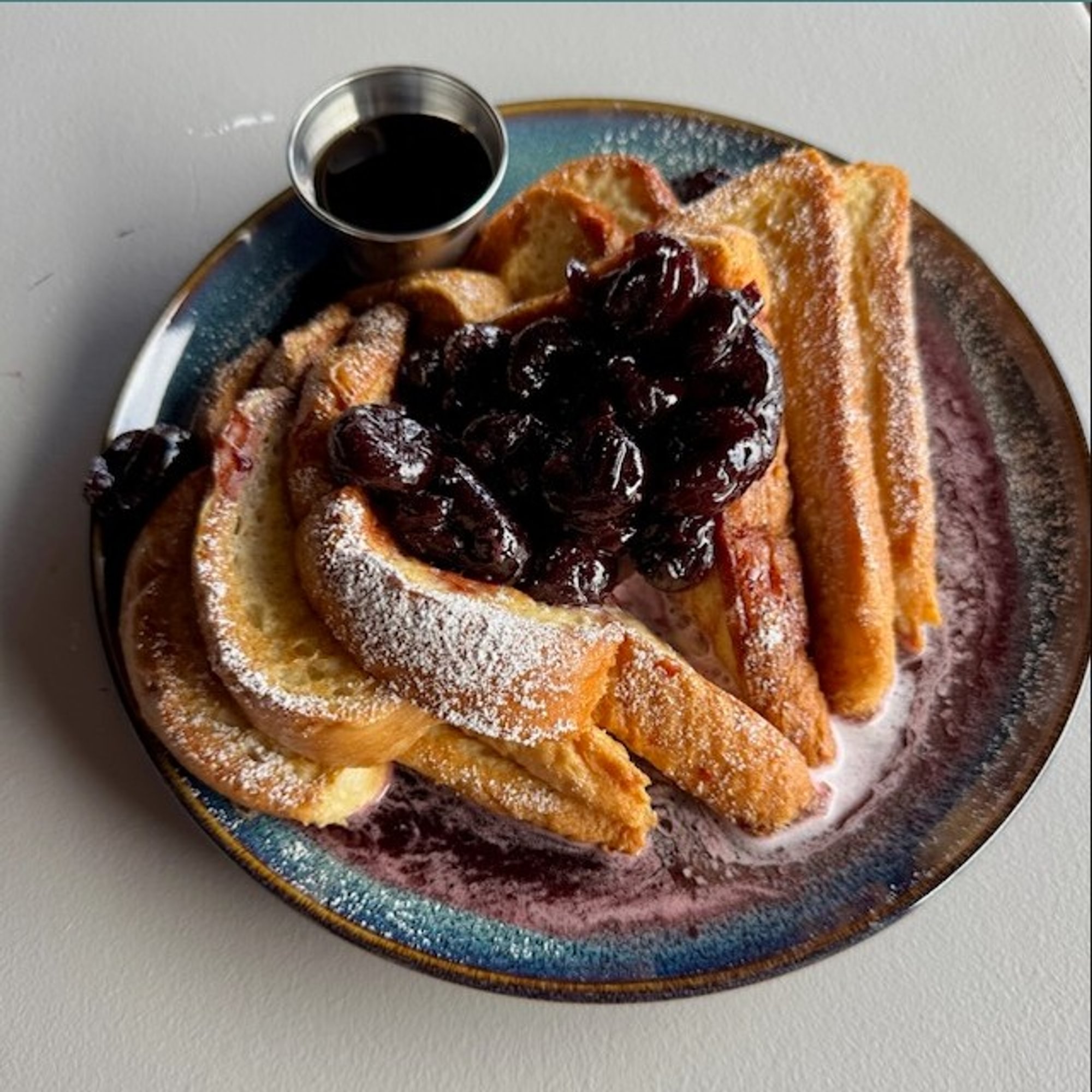 CHERRY FRENCH TOAST w/MAPLE BUTTER