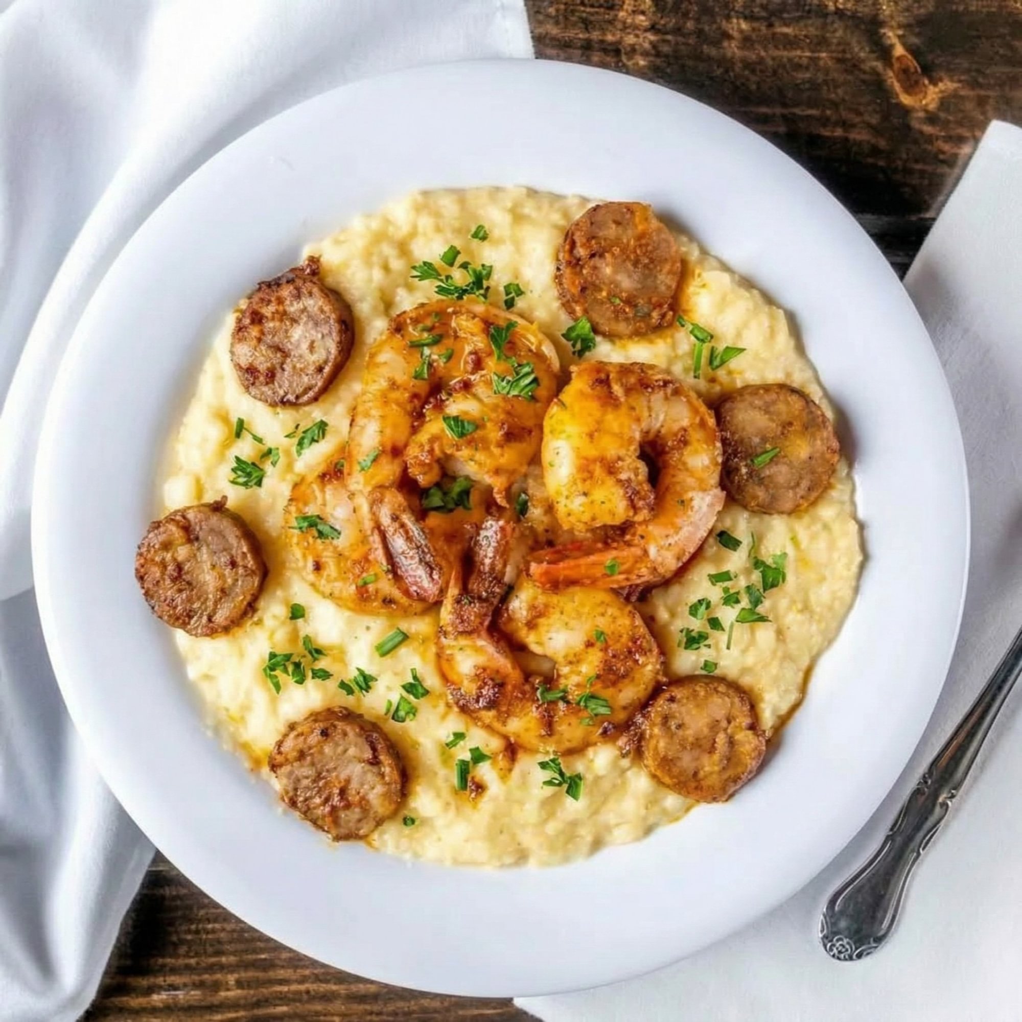 Cajun Shrimp & Grits Plate