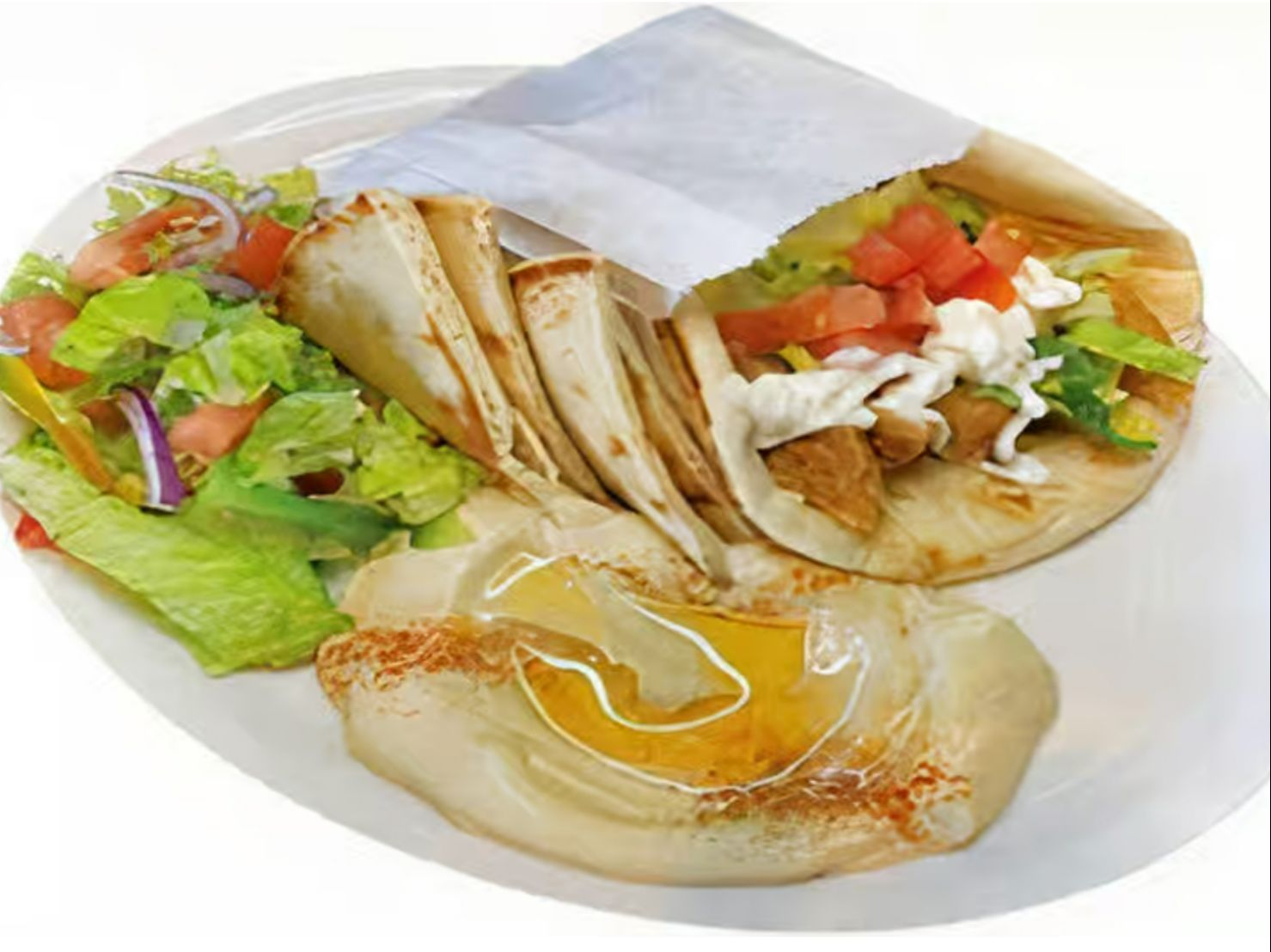 Chicken Pita Plate (Fried Patty)