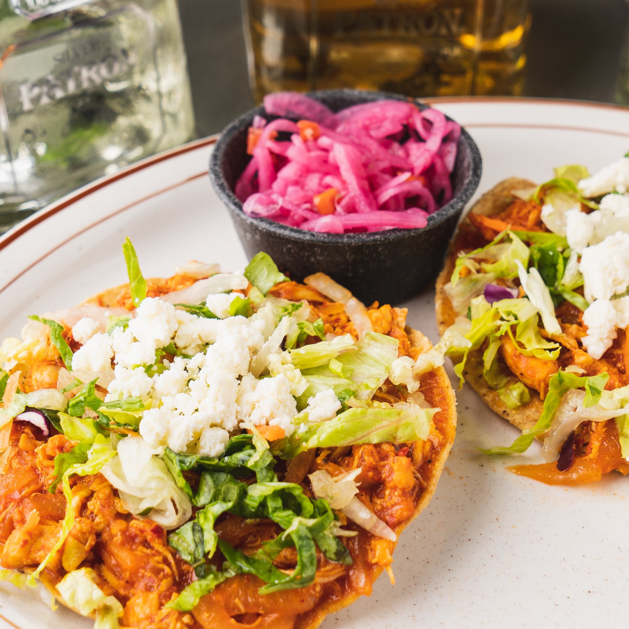129. Chicken, Beef or Bean Tostada