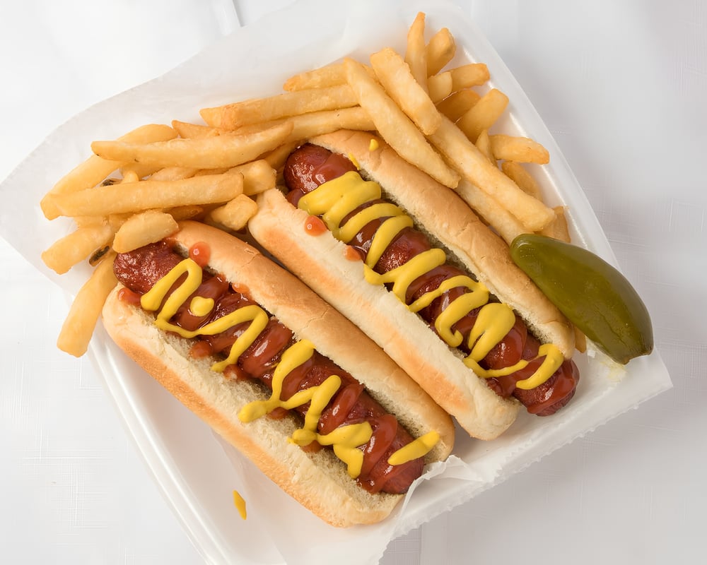 2 Beef Hot Dog Special