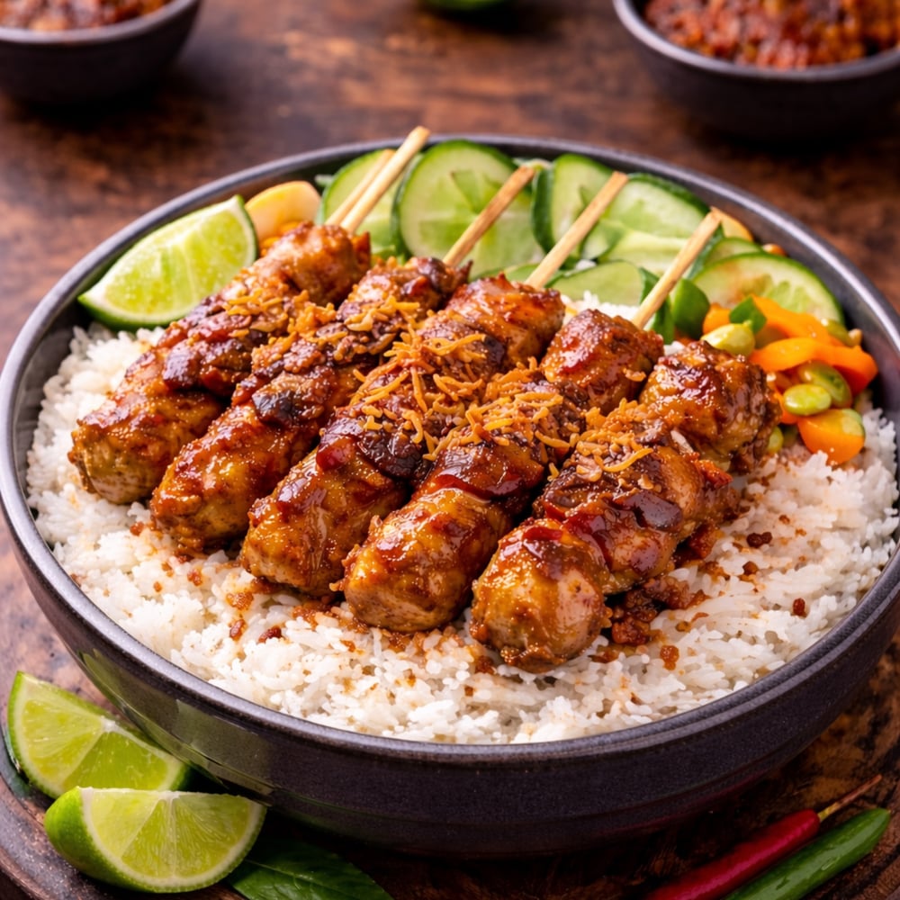 Grilled Chicken Skewers (Sate) 5 pcs.