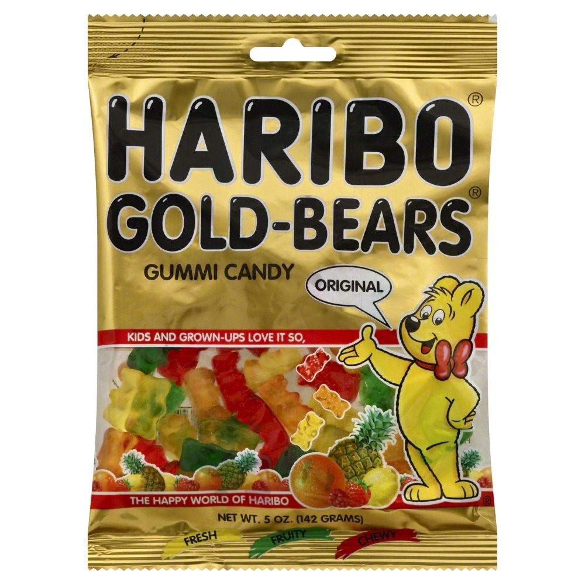 Haribo Gummi Candy Gummi Bears Original Assortment 5oz Bag 12/Carton
