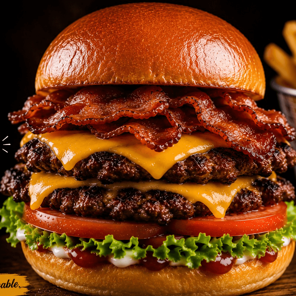 Bacon Double Smash w/Cheese Burger