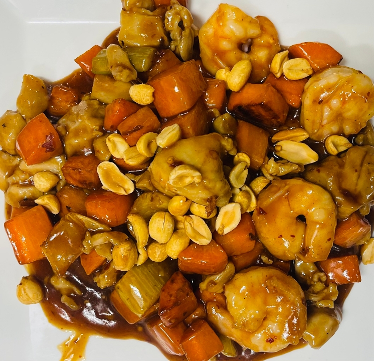 Kung Pao Chicken and Shrimp🌶️ D