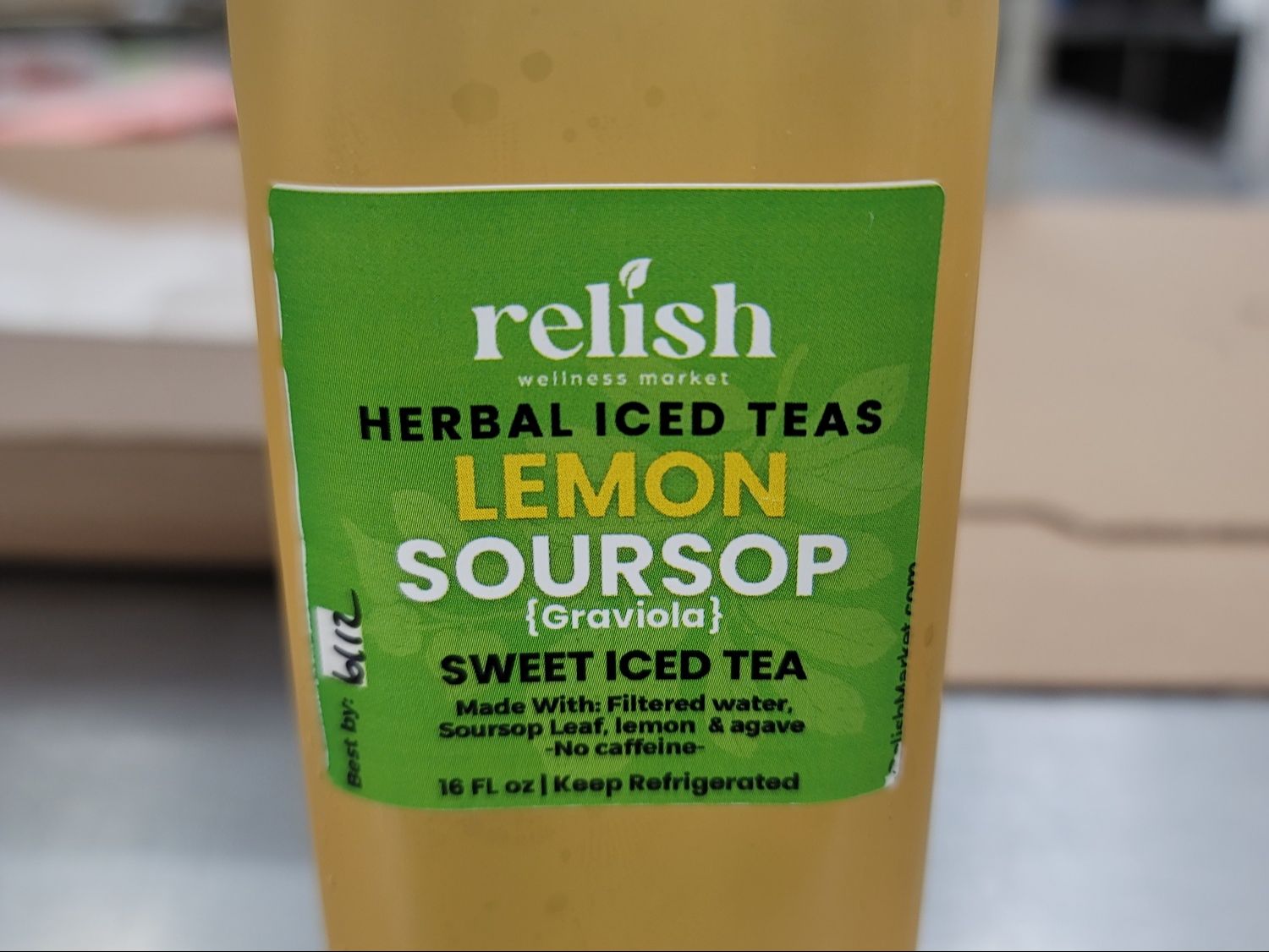 Lemon Soursop (Graviola) Sweet Iced Tea by Relish Wellness Market