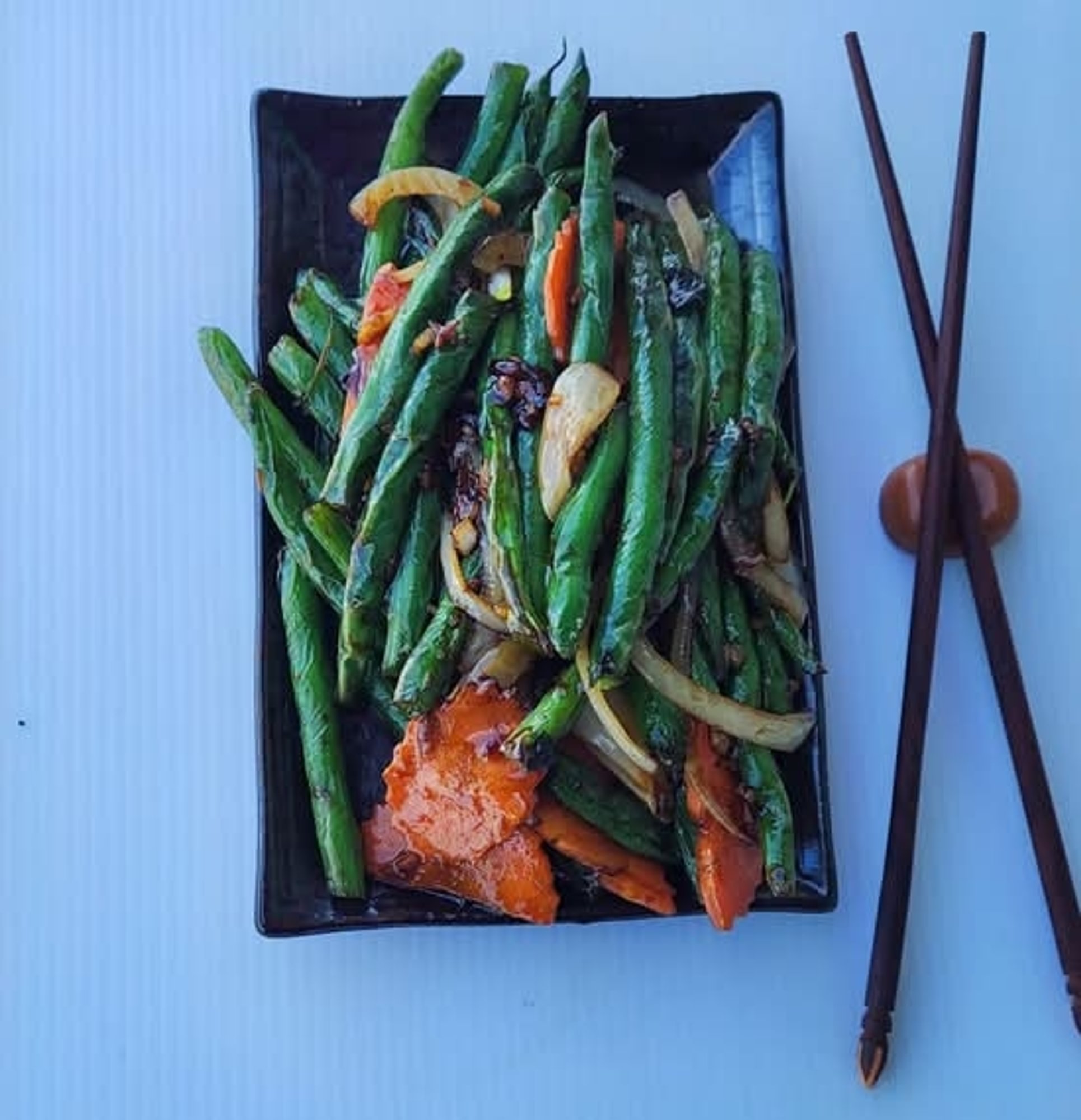 Stir-Fried Tofu with Garlic Green Bean