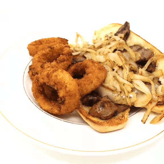 Open Faced French Dip Sandwich