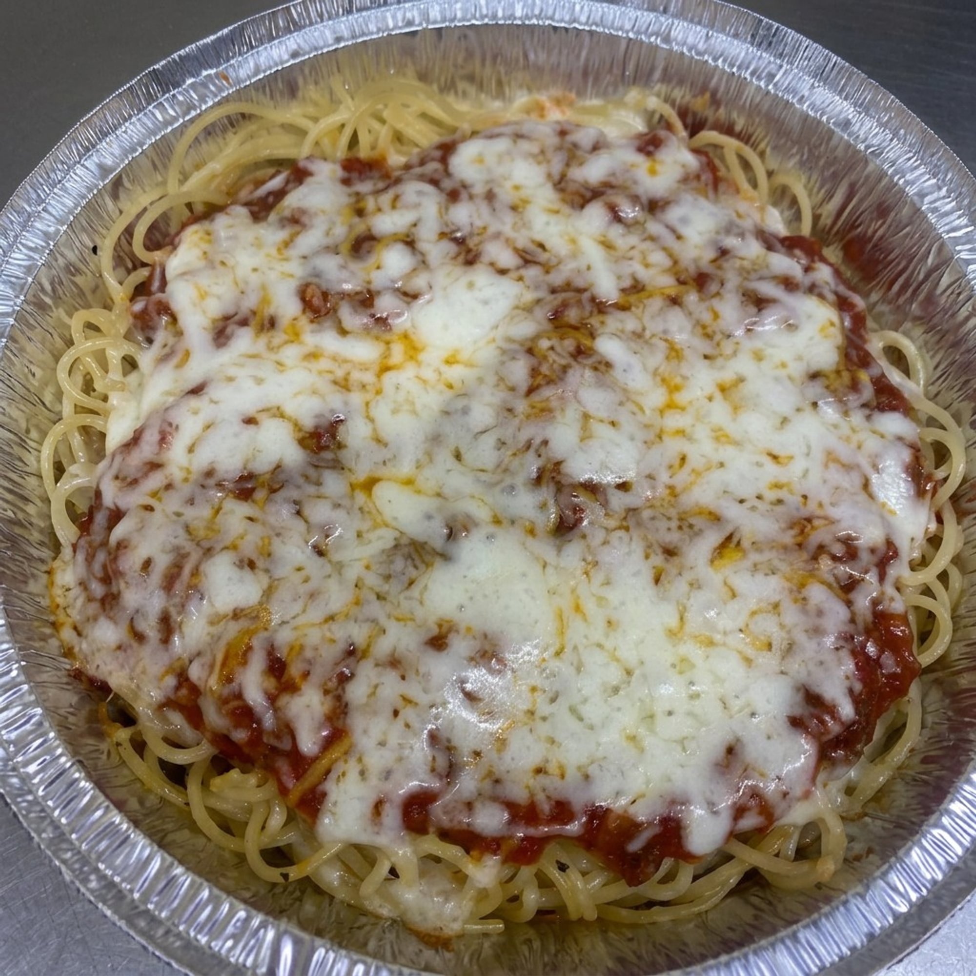 Baked Spag with Meat Sauce