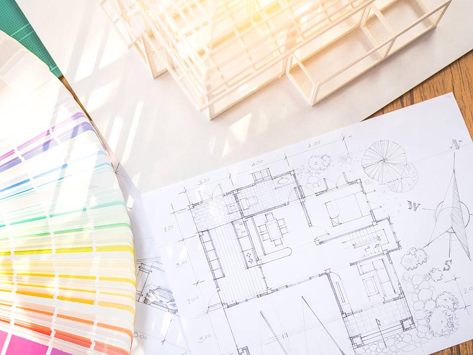 full color printed architectural blueprints