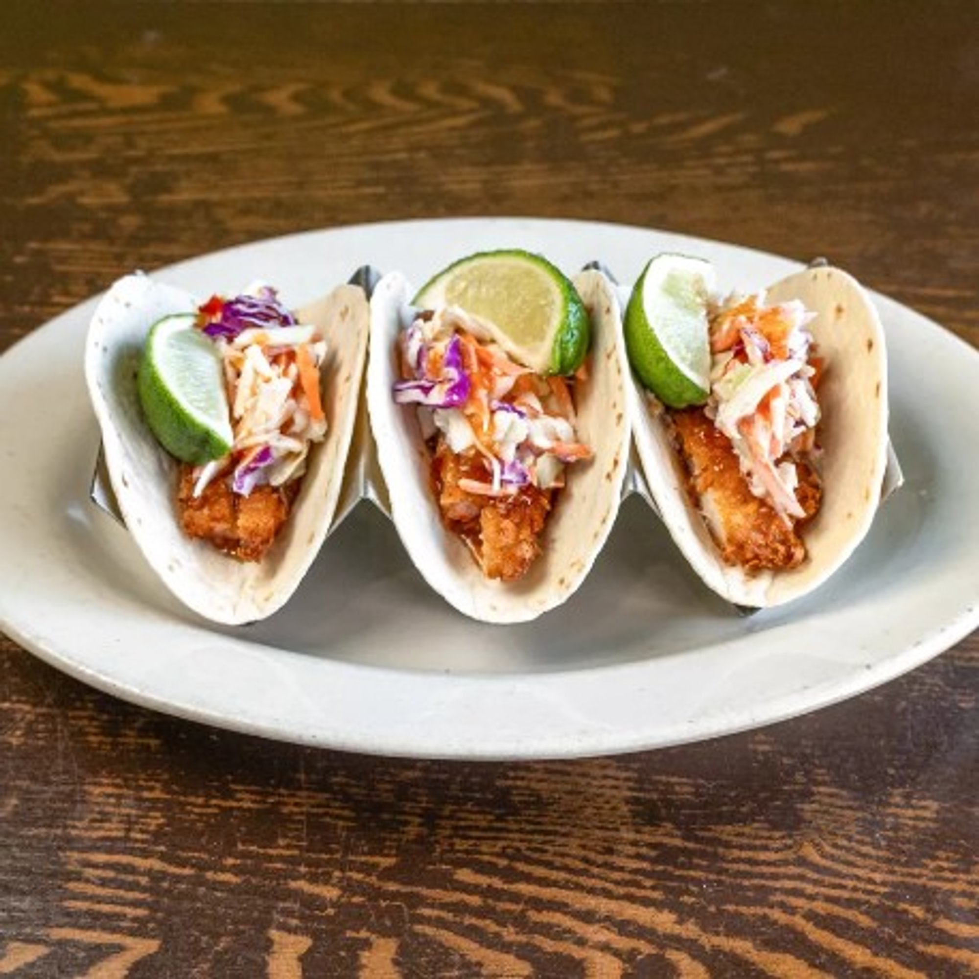 Coconut fried shrimp tacos