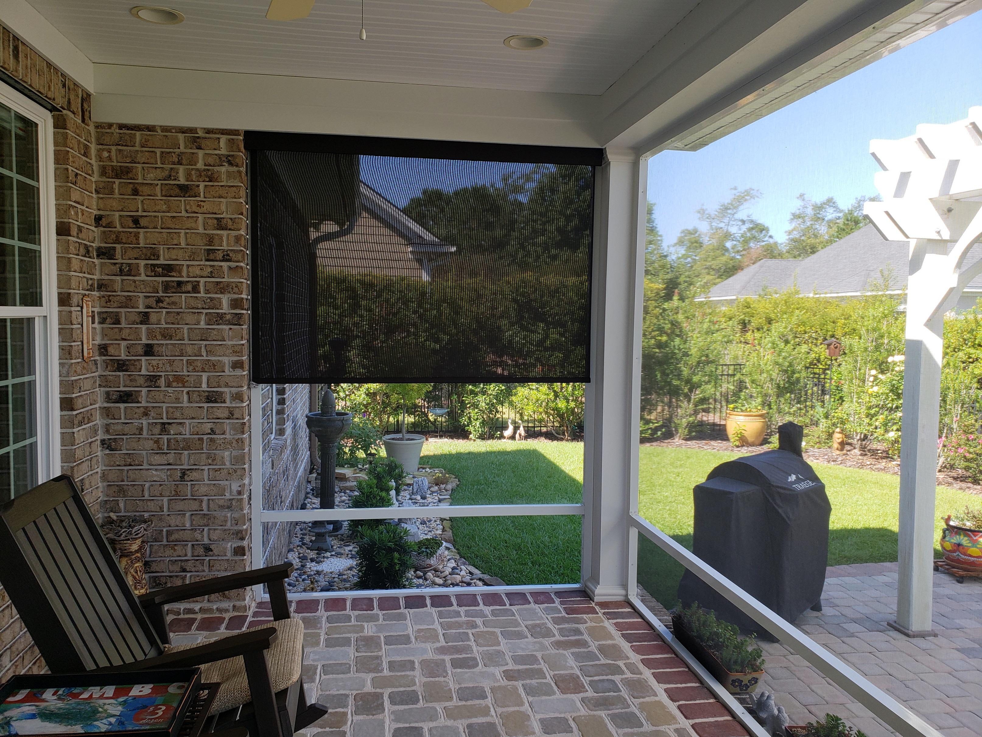 They've increased the enjoyment had at their outdoor area exponentially in Pooler through the installation of Exterior Roller Shades by Budget Blinds of the Coastal Empire!  WindowWednesday  ShadesOfBeauty  BudgetBlindsCoastalEmpire  FreeConsultation  ExteriorShades  RollerShades