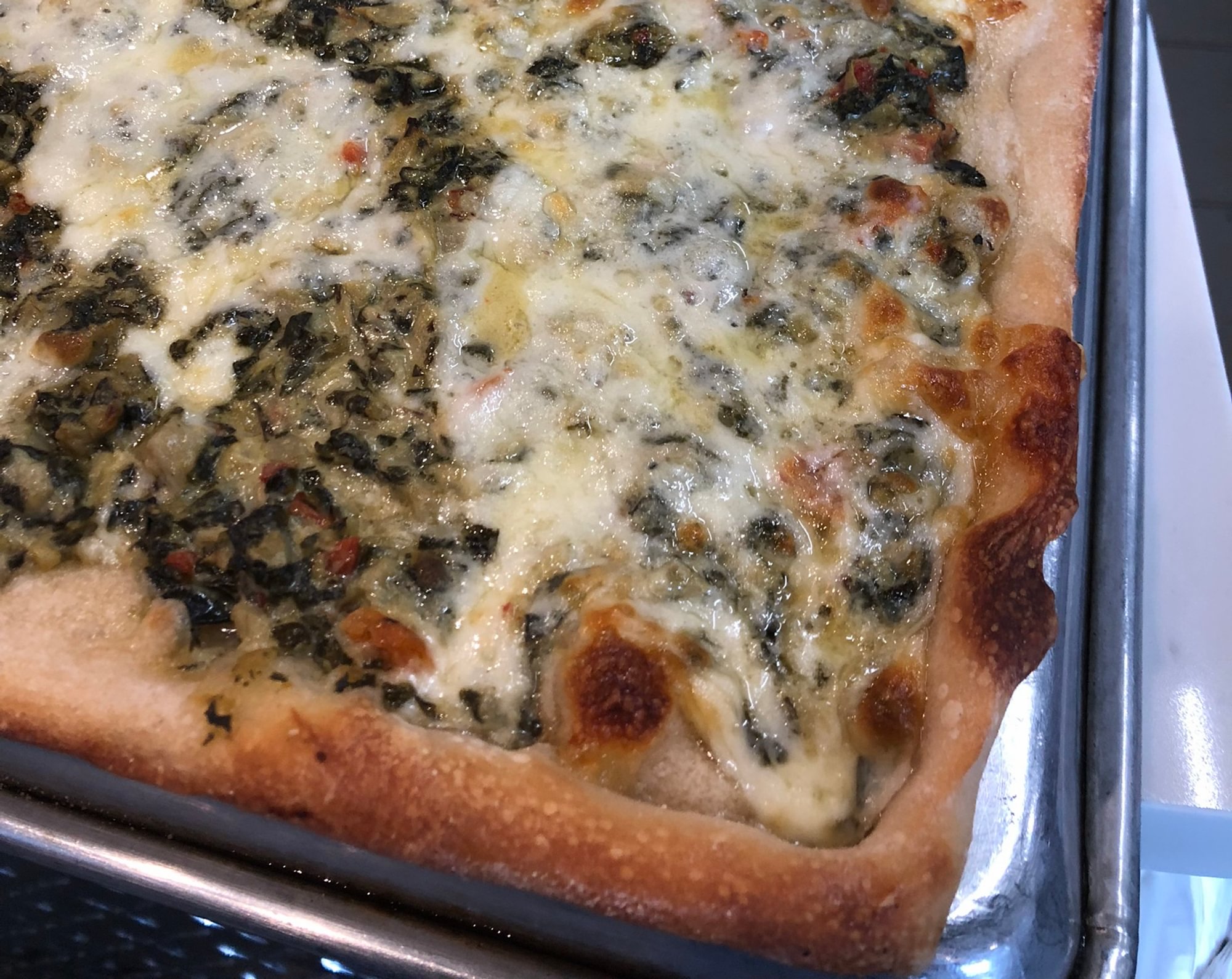 Grandma Artichoke & Spinach Dip Pizza