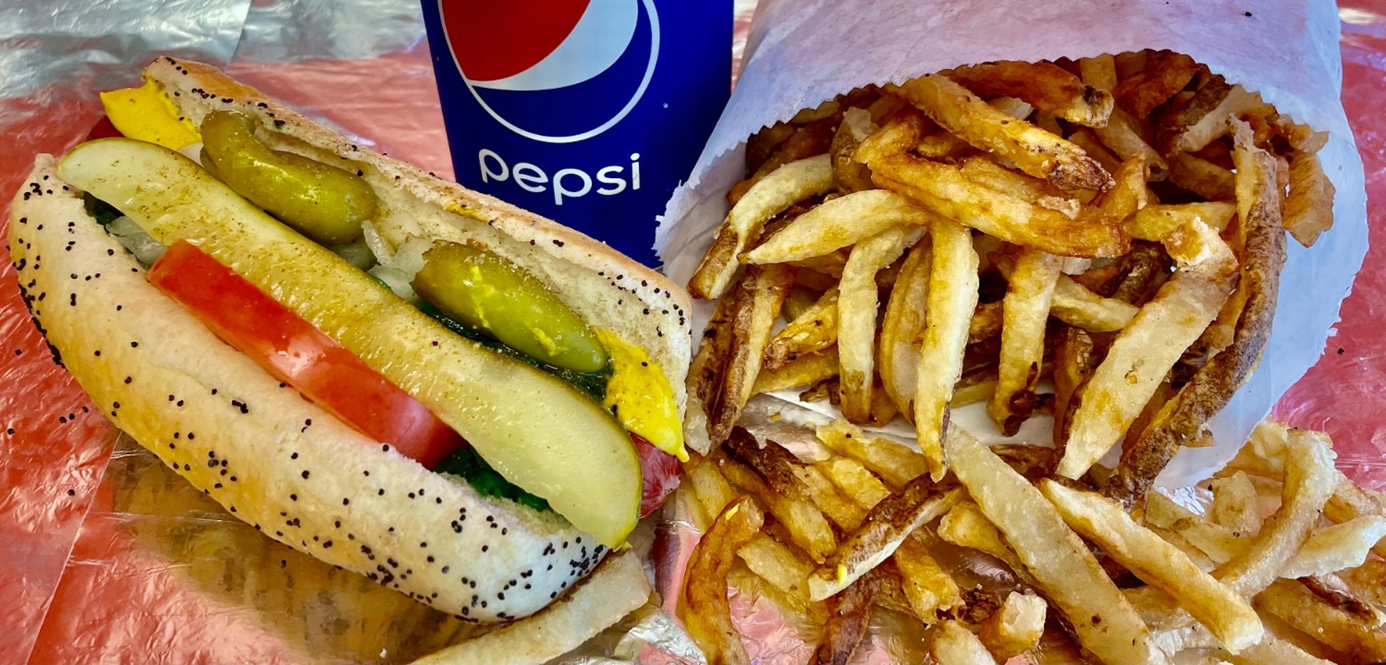 Single Hot Dog w/ Fries & Drink